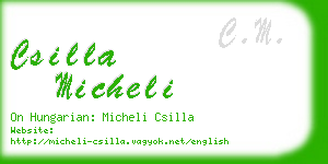 csilla micheli business card